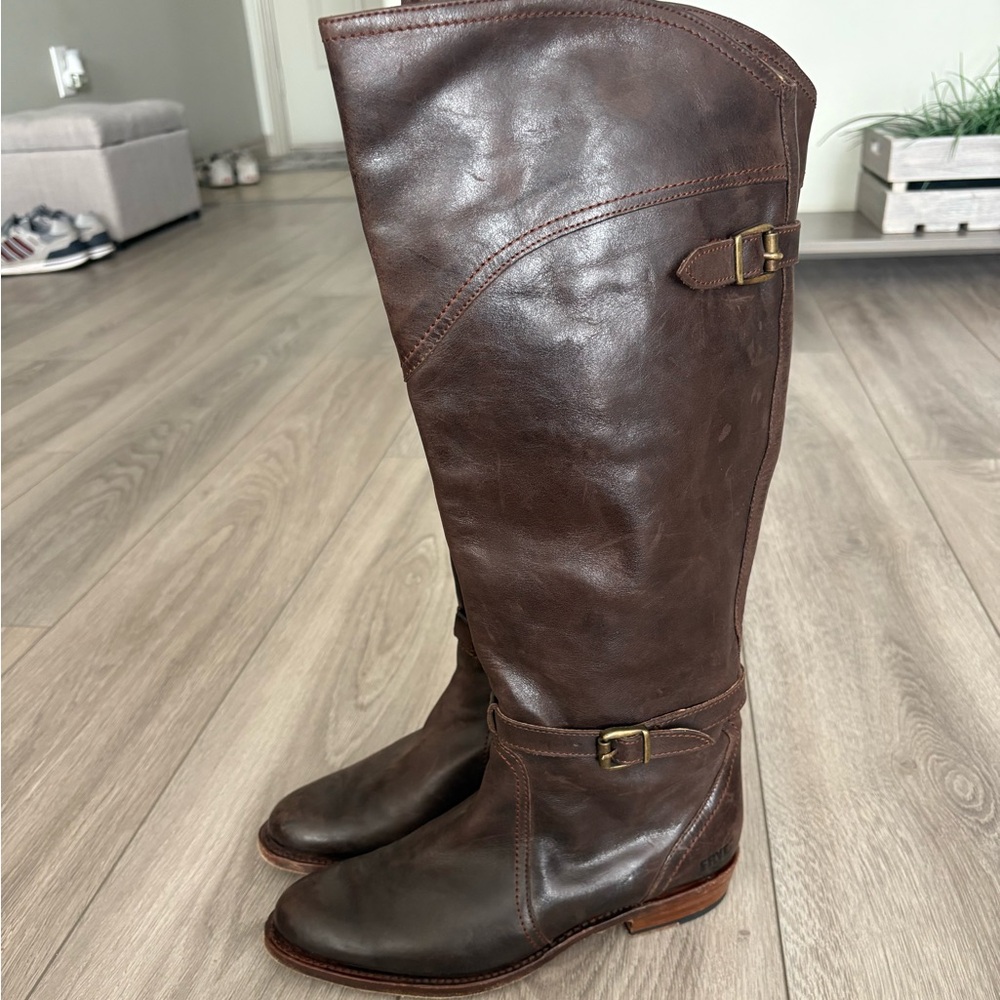 Frye Dorado Riding Boot with Lug Brown Size 7